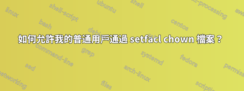 如何允許我的普通用戶通過 setfacl chown 檔案？