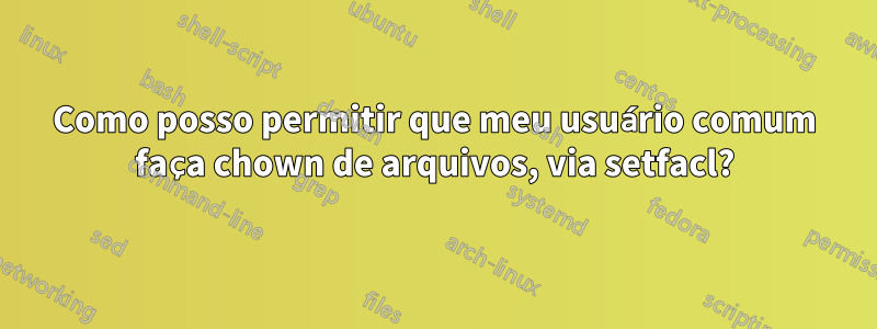 Como posso permitir que meu usuário comum faça chown de arquivos, via setfacl?
