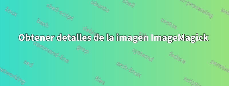 Obtener detalles de la imagen ImageMagick