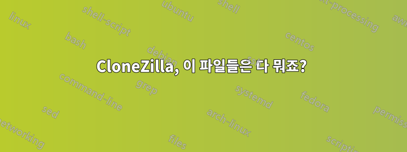 CloneZilla, 이 파일들은 다 뭐죠?