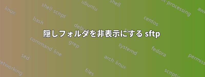隠しフォルダを非表示にする sftp