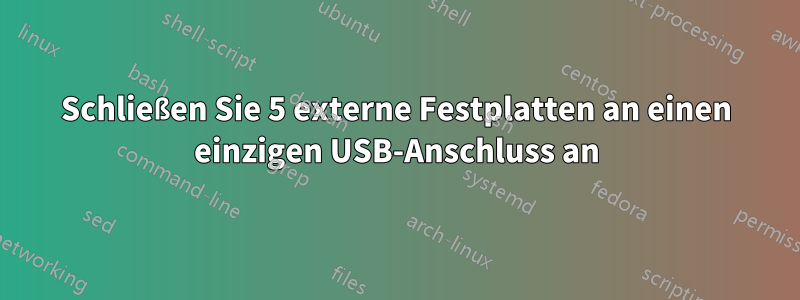 Schließen Sie 5 externe Festplatten an einen einzigen USB-Anschluss an