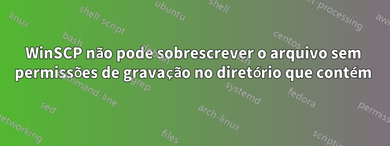 WinSCP não pode sobrescrever o arquivo sem permissões de gravação no diretório que contém