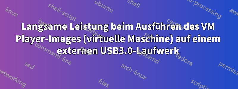 Langsame Leistung beim Ausführen des VM Player-Images (virtuelle Maschine) auf einem externen USB3.0-Laufwerk