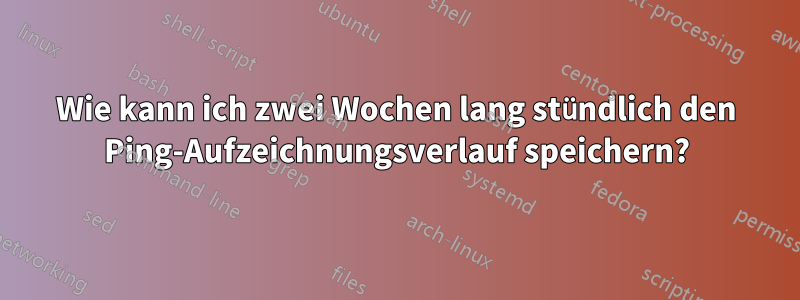 Wie kann ich zwei Wochen lang stündlich den Ping-Aufzeichnungsverlauf speichern?