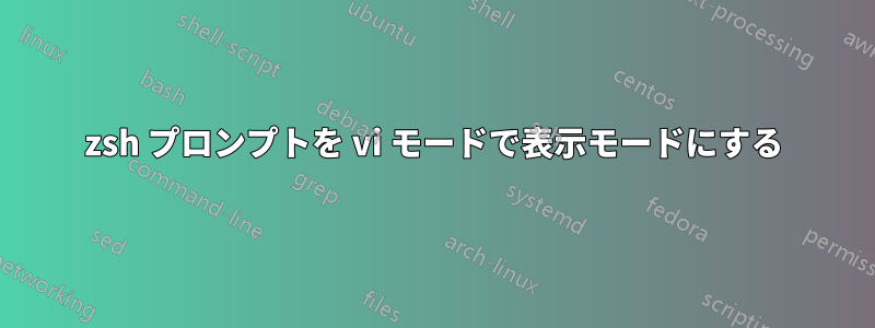 zsh プロンプトを vi モードで表示モードにする