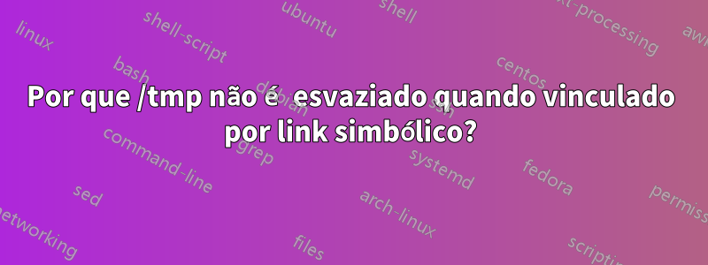Por que /tmp não é esvaziado quando vinculado por link simbólico?