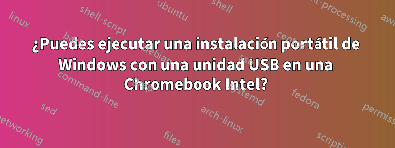 ¿Puedes ejecutar una instalación portátil de Windows con una unidad USB en una Chromebook Intel?