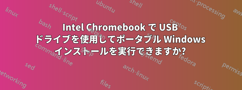 Intel Chromebook で USB ドライブを使用してポータブル Windows インストールを実行できますか?