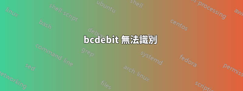 bcdebit 無法識別