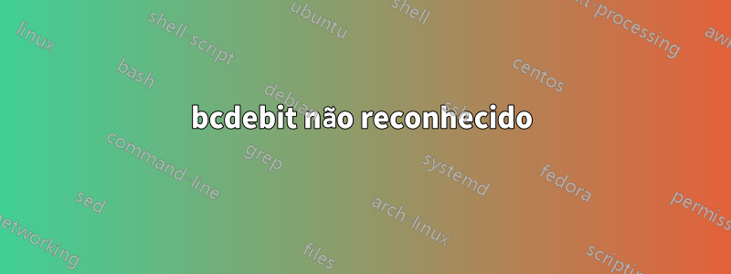 bcdebit não reconhecido