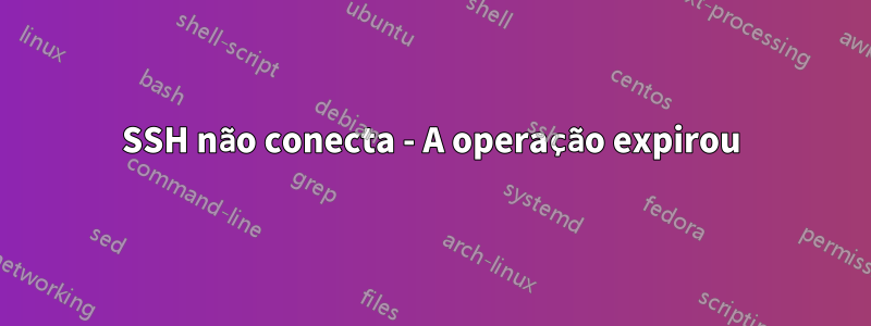 SSH não conecta - A operação expirou