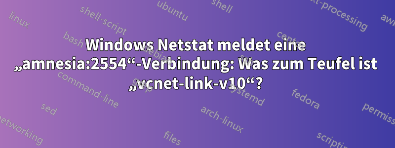 Windows Netstat meldet eine „amnesia:2554“-Verbindung: Was zum Teufel ist „vcnet-link-v10“?