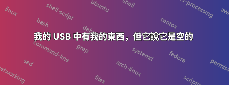 我的 USB 中有我的東西，但它說它是空的