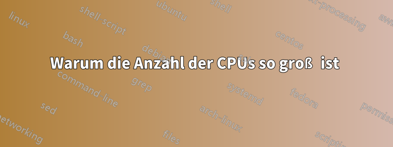 Warum die Anzahl der CPUs so groß ist