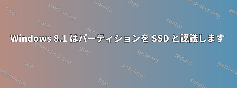 Windows 8.1 はパーティションを SSD と認識します