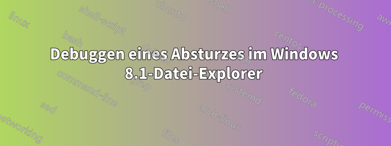 Debuggen eines Absturzes im Windows 8.1-Datei-Explorer