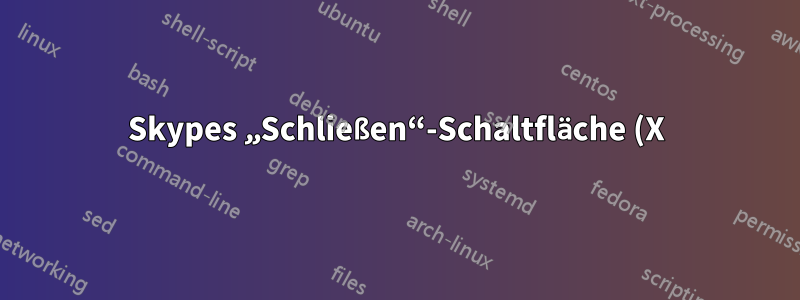 Skypes „Schließen“-Schaltfläche (X) außer Kraft setzen