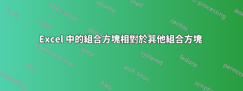 Excel 中的組合方塊相對於其他組合方塊