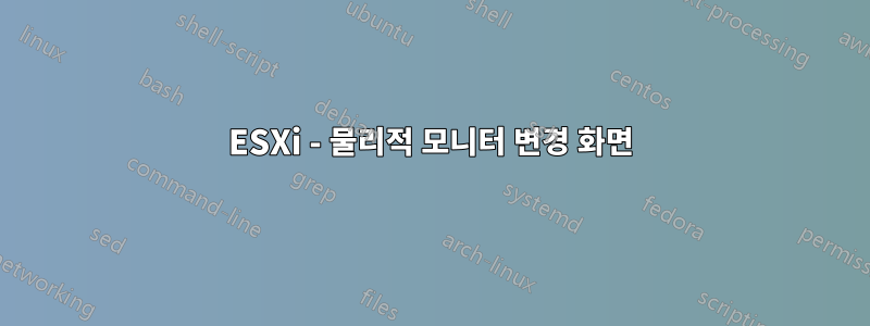 ESXi - 물리적 모니터 변경 화면