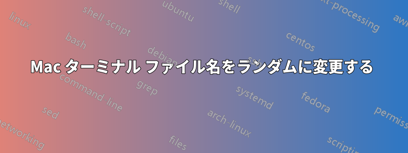 Mac ターミナル ファイル名をランダムに変更する