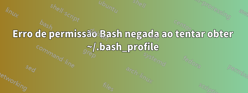 Erro de permissão Bash negada ao tentar obter ~/.bash_profile