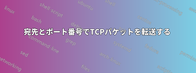 宛先とポート番号でTCPパケットを転送する