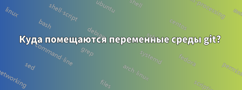 Куда помещаются переменные среды git?