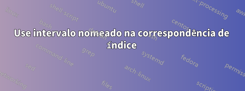 Use intervalo nomeado na correspondência de índice