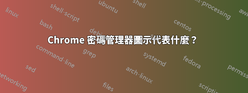 Chrome 密碼管理器圖示代表什麼？