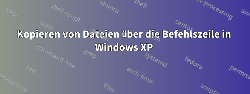 Kopieren von Dateien über die Befehlszeile in Windows XP