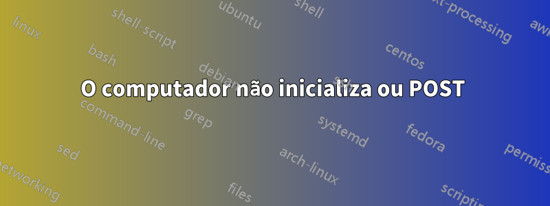 O computador não inicializa ou POST