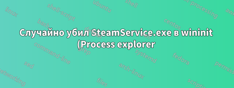Случайно убил SteamService.exe в wininit (Process explorer)
