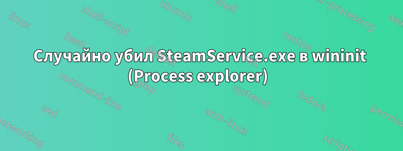 Случайно убил SteamService.exe в wininit (Process explorer) 