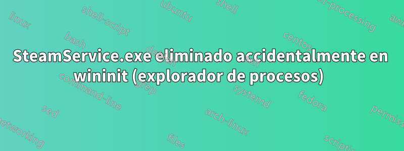 SteamService.exe eliminado accidentalmente en wininit (explorador de procesos) 