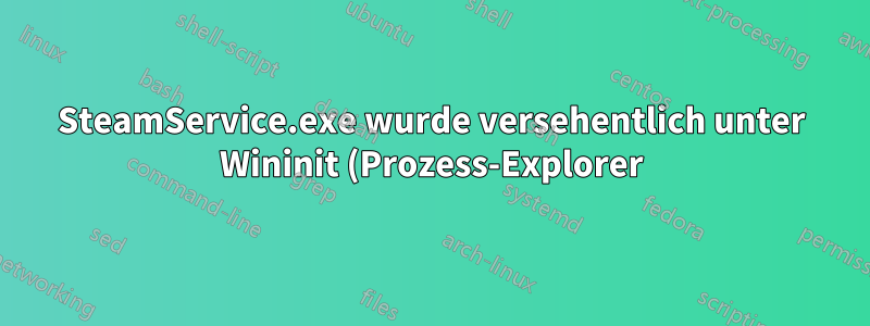 SteamService.exe wurde versehentlich unter Wininit (Prozess-Explorer) beendet