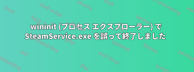 wininit (プロセス エクスプローラー) で SteamService.exe を誤って終了しました 