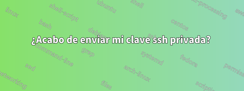 ¿Acabo de enviar mi clave ssh privada?