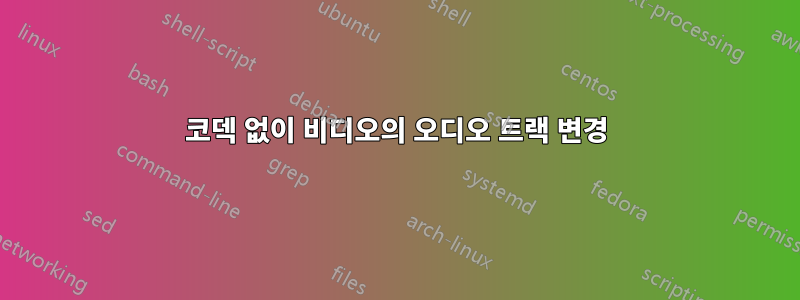 코덱 없이 비디오의 오디오 트랙 변경