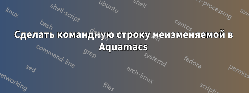 Сделать командную строку неизменяемой в Aquamacs