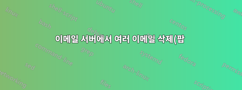 이메일 서버에서 여러 이메일 삭제(팝)