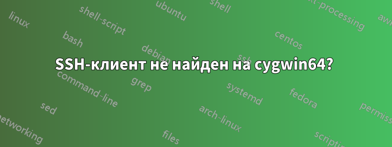 SSH-клиент не найден на cygwin64?