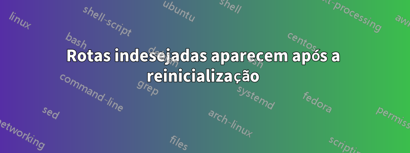 Rotas indesejadas aparecem após a reinicialização