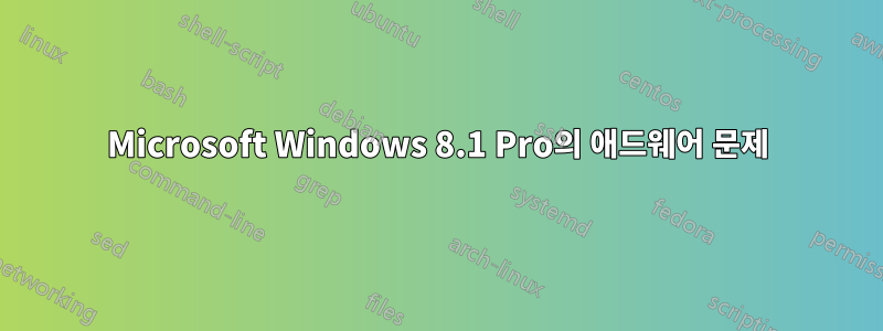 Microsoft Windows 8.1 Pro의 애드웨어 문제