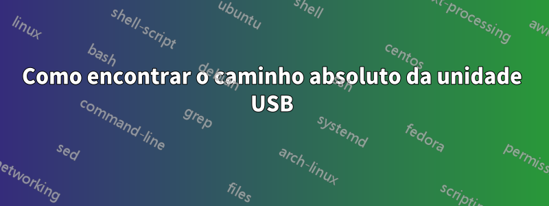 Como encontrar o caminho absoluto da unidade USB