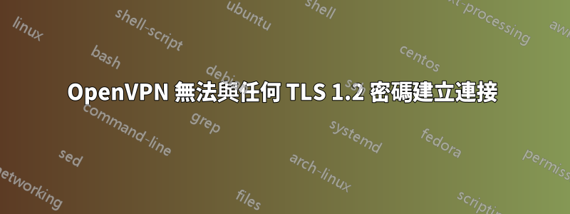 OpenVPN 無法與任何 TLS 1.2 密碼建立連接