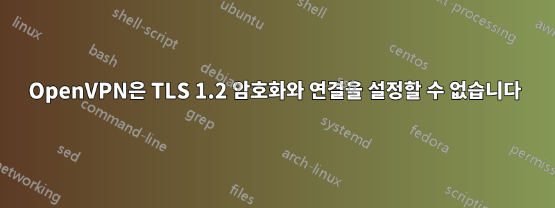 OpenVPN은 TLS 1.2 암호화와 연결을 설정할 수 없습니다