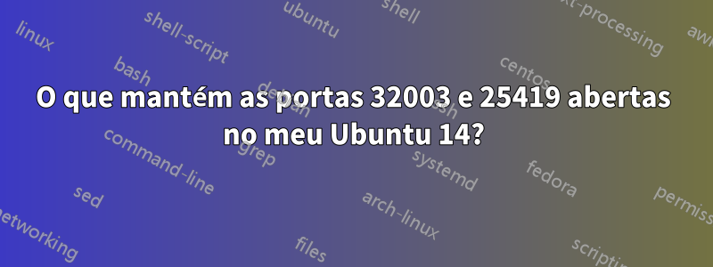 O que mantém as portas 32003 e 25419 abertas no meu Ubuntu 14?