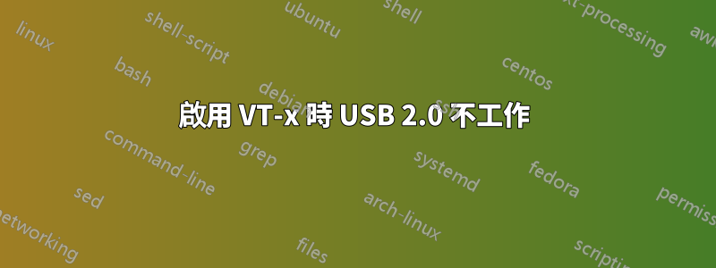 啟用 VT-x 時 USB 2.0 不工作