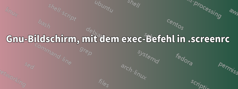 Gnu-Bildschirm, mit dem exec-Befehl in .screenrc